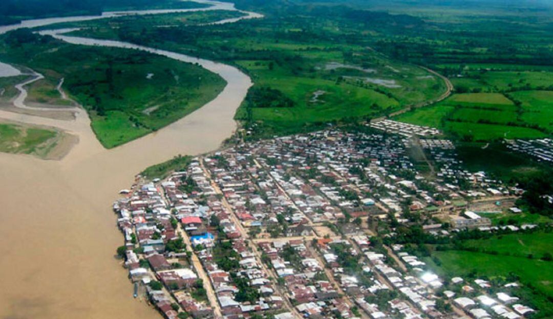 Vista aérea de Guaranda en la Mojana.