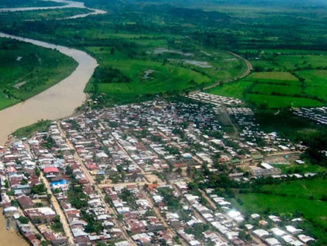 Vista aérea de Guaranda en la Mojana.