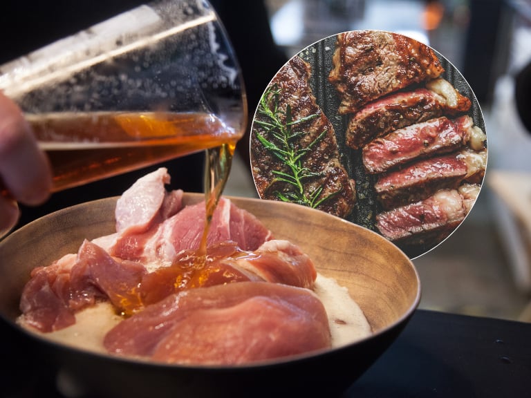 Marinar carne con cerveza / Resultado de una carne jugosa y suave (Getty Images)