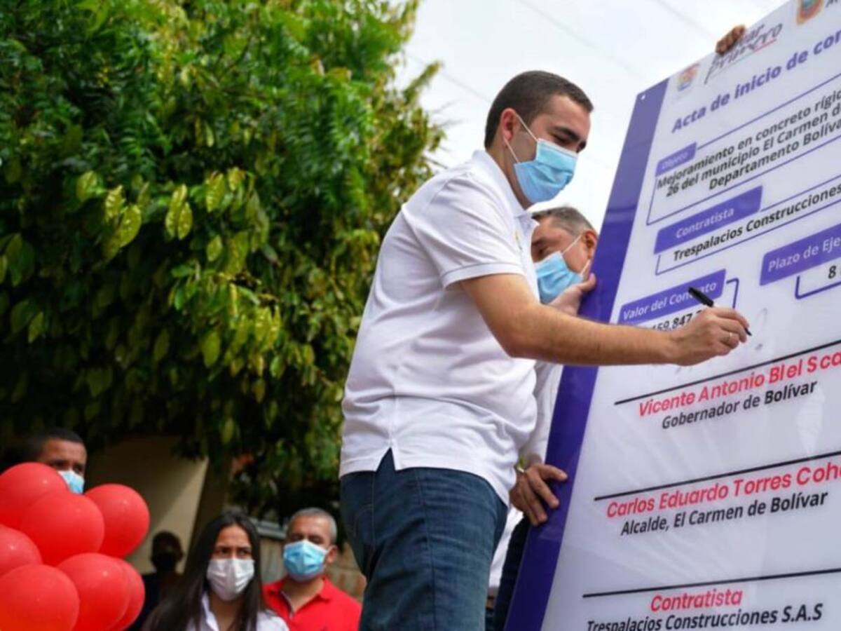 Gobernación de Bolívar pavimentará icónica calle del Carmen de Bolívar