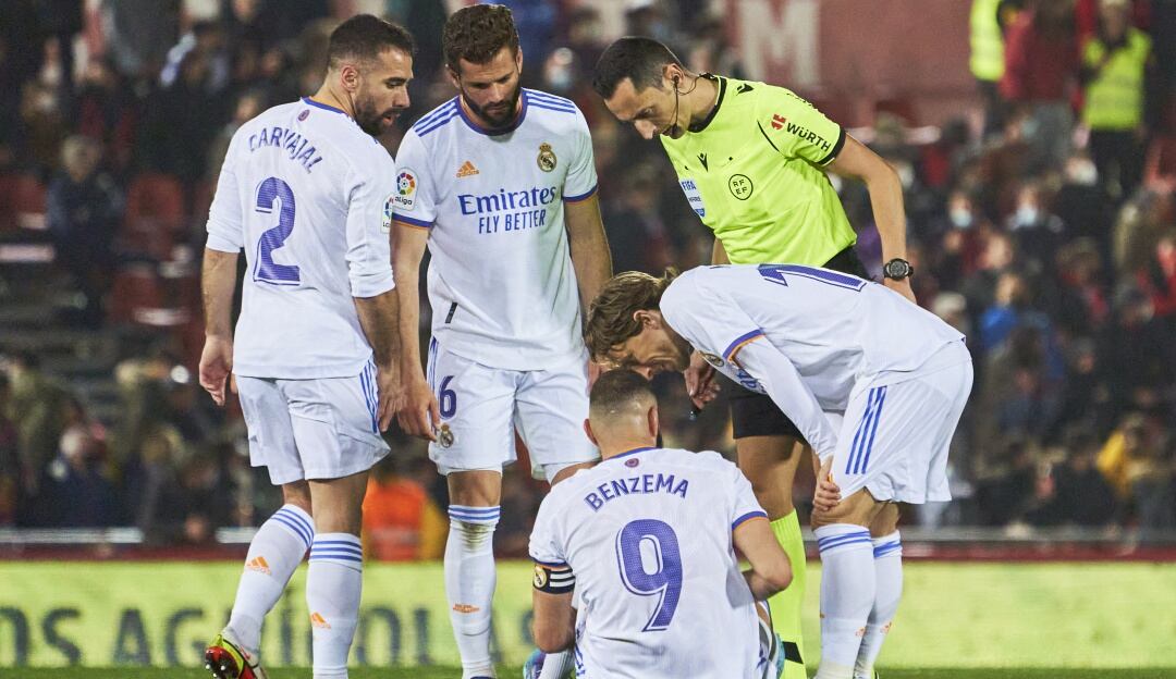 Benzema se retiró lesionado en el partido del lunes pasado ante el Mallorca.