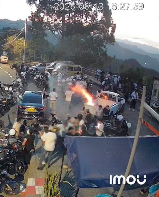 Incendio en La Vega por manipulación de pólvora causó pérdida total de una vivienda. Foto: Suministrada.