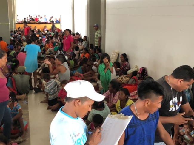 Tras inundaciones, 400 niños son atendidos en albergue de Uribia