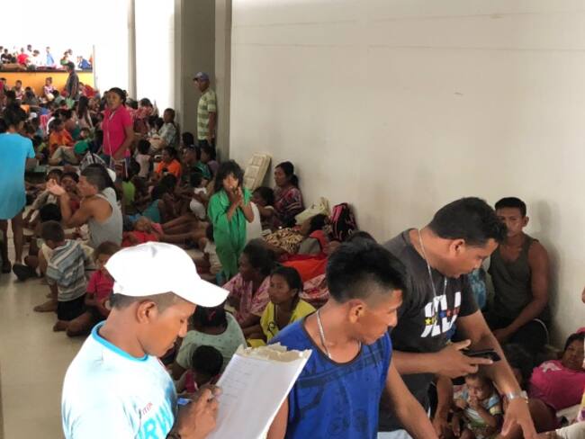 Tras inundaciones, 400 niños son atendidos en albergue de Uribia