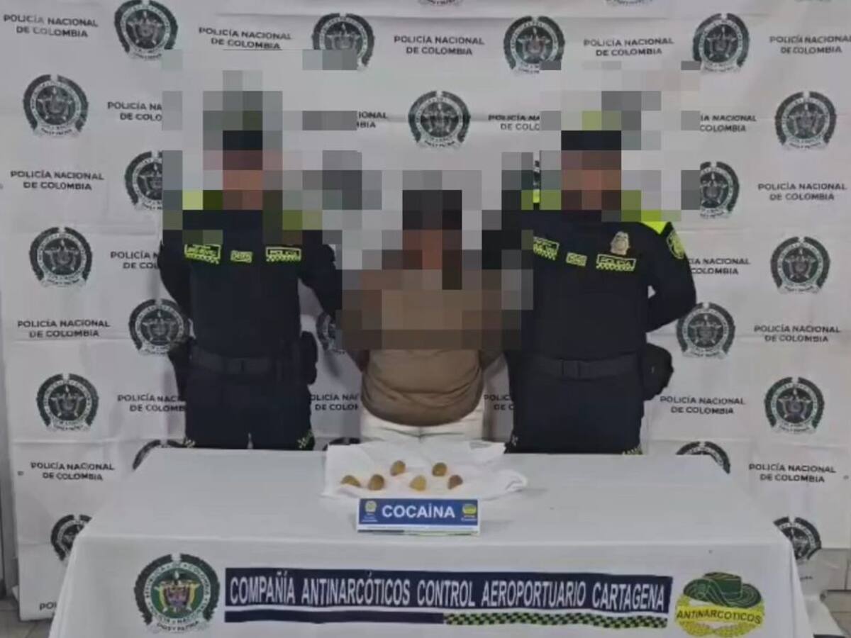Mujer pretendía viajar desde Cartagena a Europa con 2 kilos de cocaína en su estómago