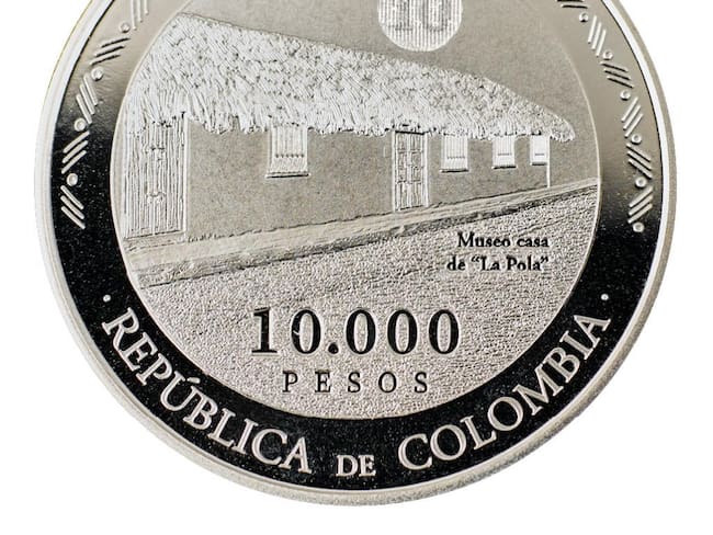 Moneda de $10.000, conmemorativa a Policarpa Salavarrieta. Foto: Banco de la República
