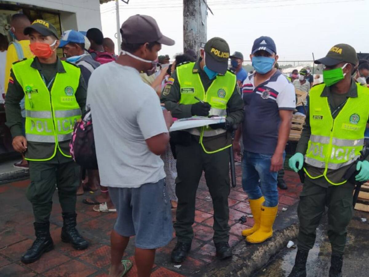Policía en Cartagena ha impuesto 2146 comparendos por violar cuarentena