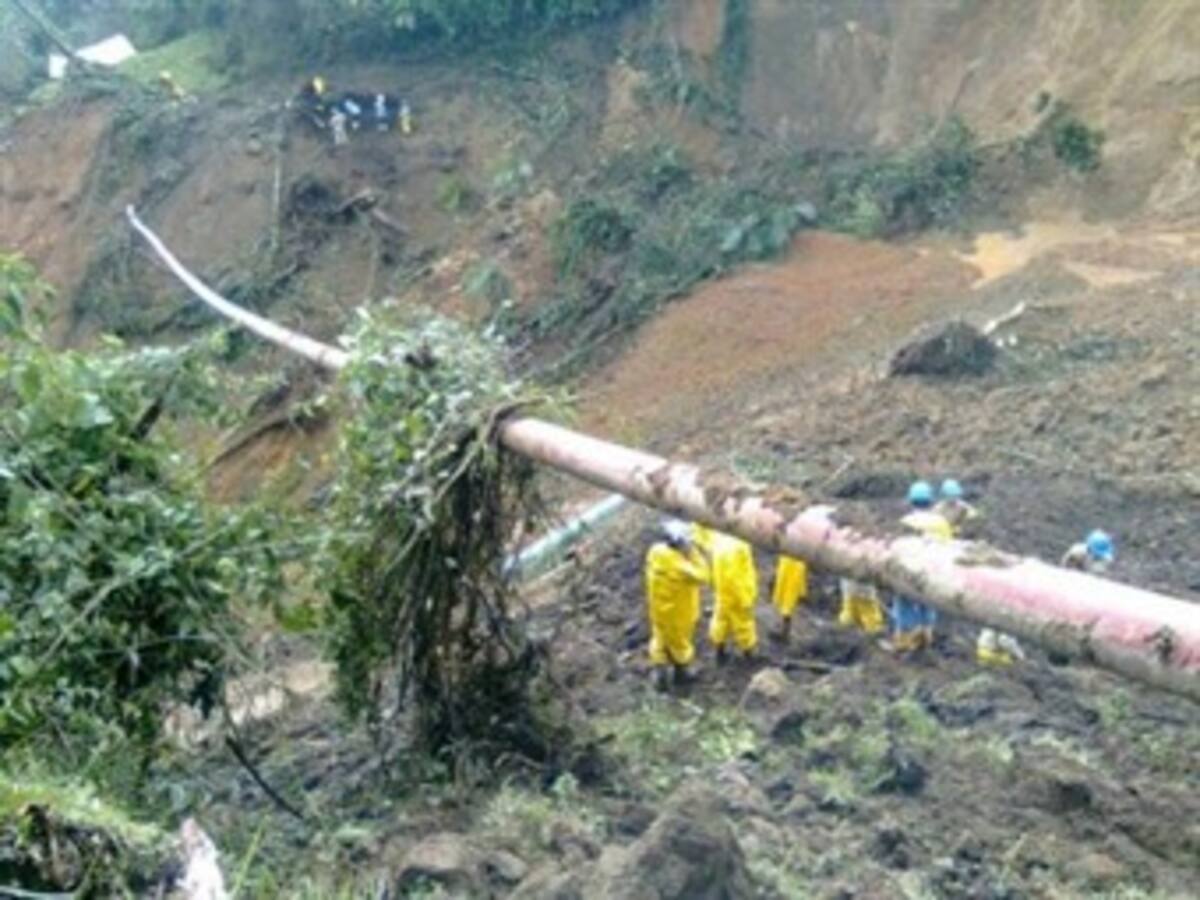 Continúan los trabajos de reparación del gasoducto Mariquita-Cali