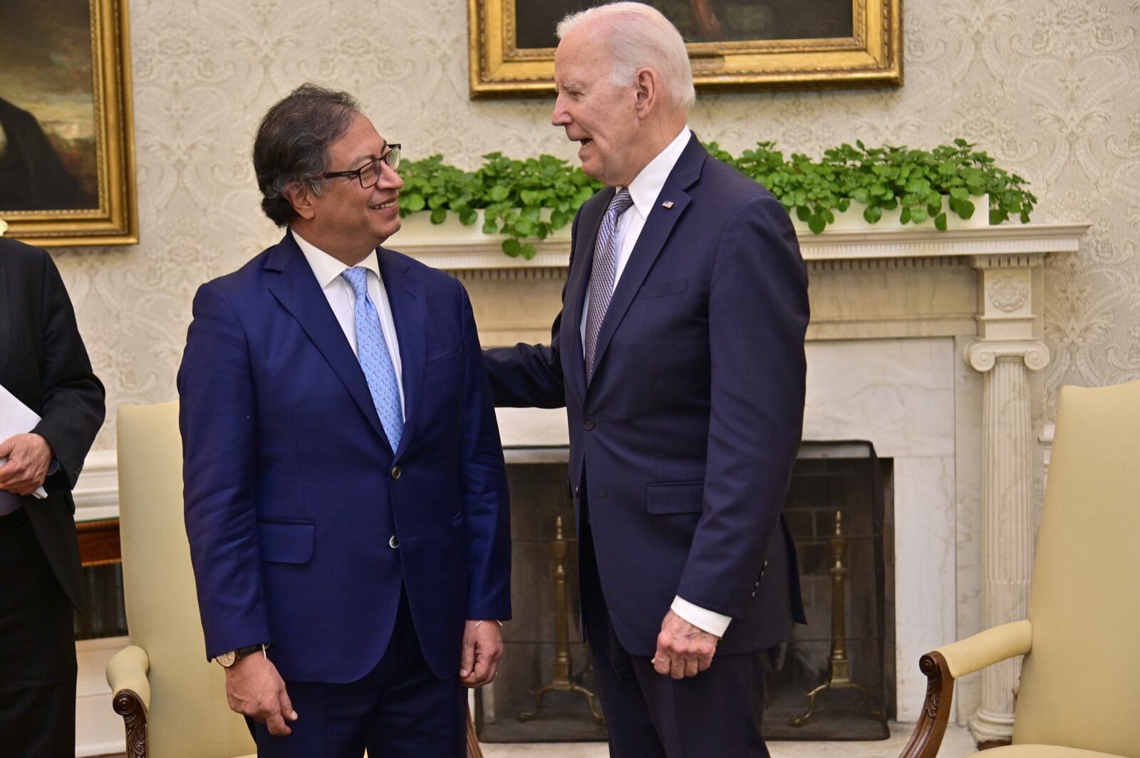 Los presidentes Gustavo Petro y Joe Biden se reúnen en Washington. Foto: Presidencia