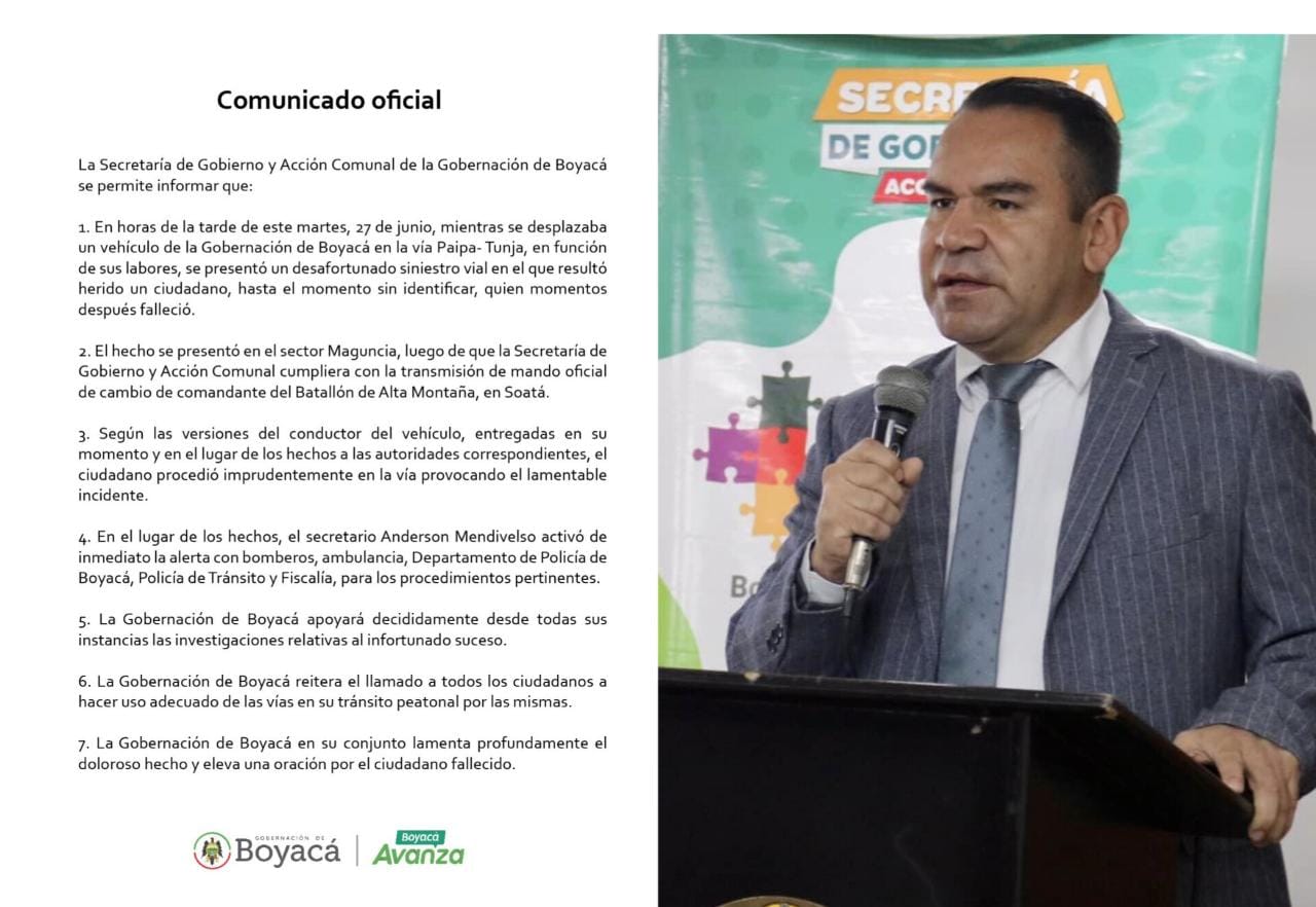 Anderson Mendivelso / Secretario de Gobierno de Boyacá