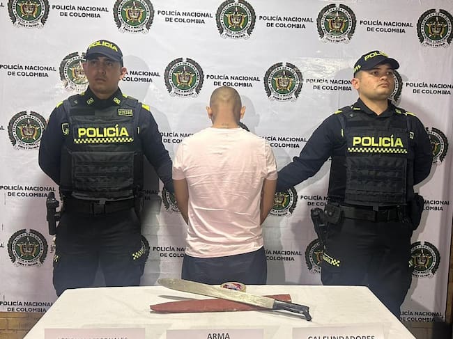 Capturado por agredir agente de tránsito en Armenia. Foto: Cortesía Policía, Quindío