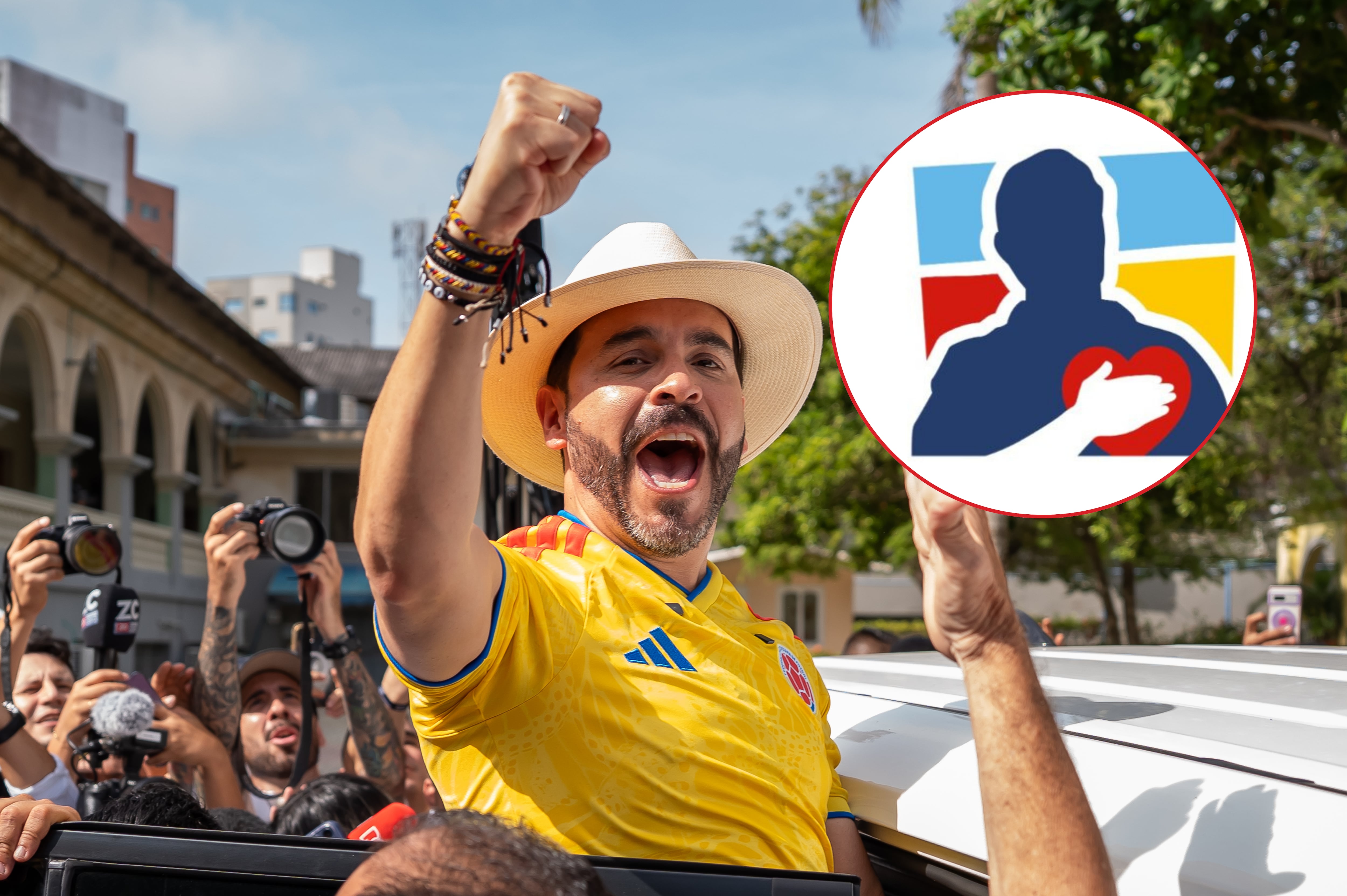 Imagen de referencia. Abelardo De La Espriella en elecciones presidenciales: Getty Images / Logo partido político Centro Democrático: Pagina Web.