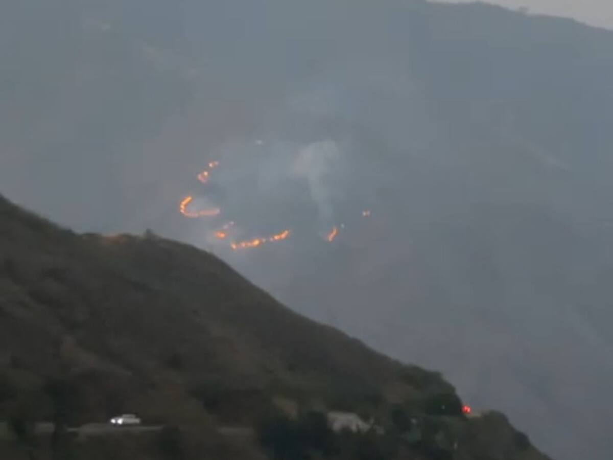 Incendio forestal en el municipio de Los Santos