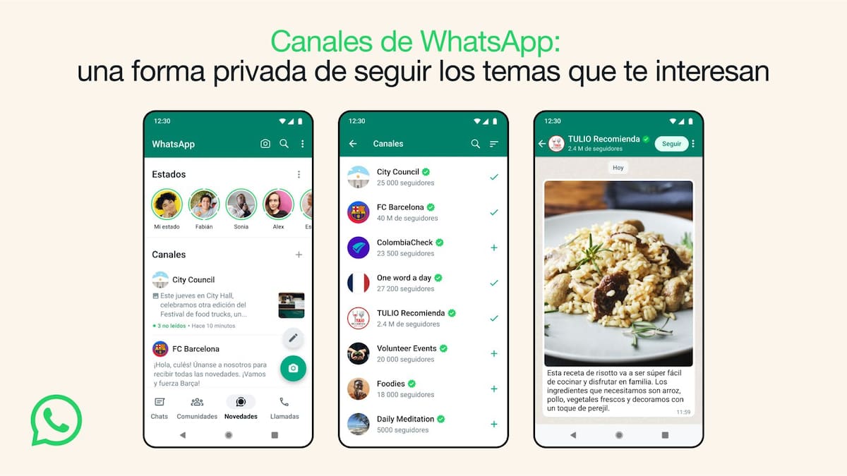 Meta confirmó que implementará las notas de voz y encuestas en los canales de WhatsApp