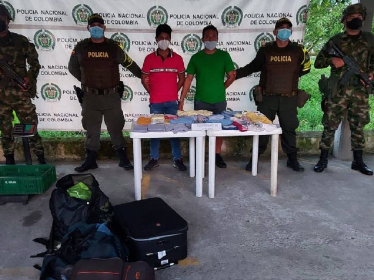Capturan dos peruanos que transportaban cocaína en Urabá
