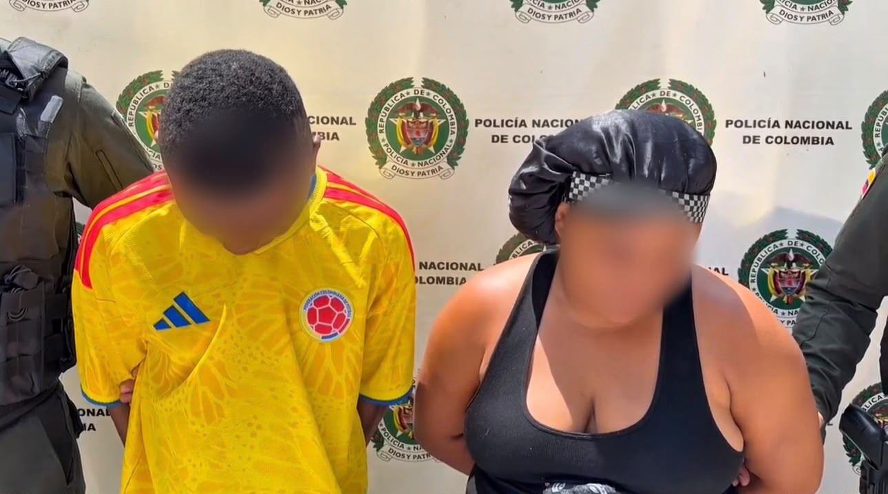 La Policía de Cartagena capturó a pareja por porte ilegal de armas de fuego