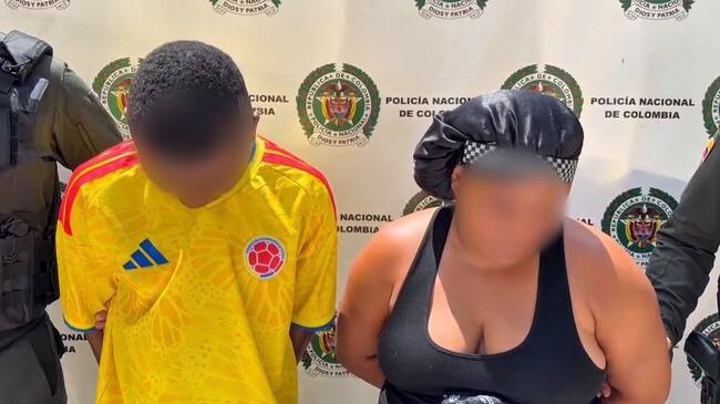 La Policía de Cartagena capturó a pareja por porte ilegal de armas de fuego