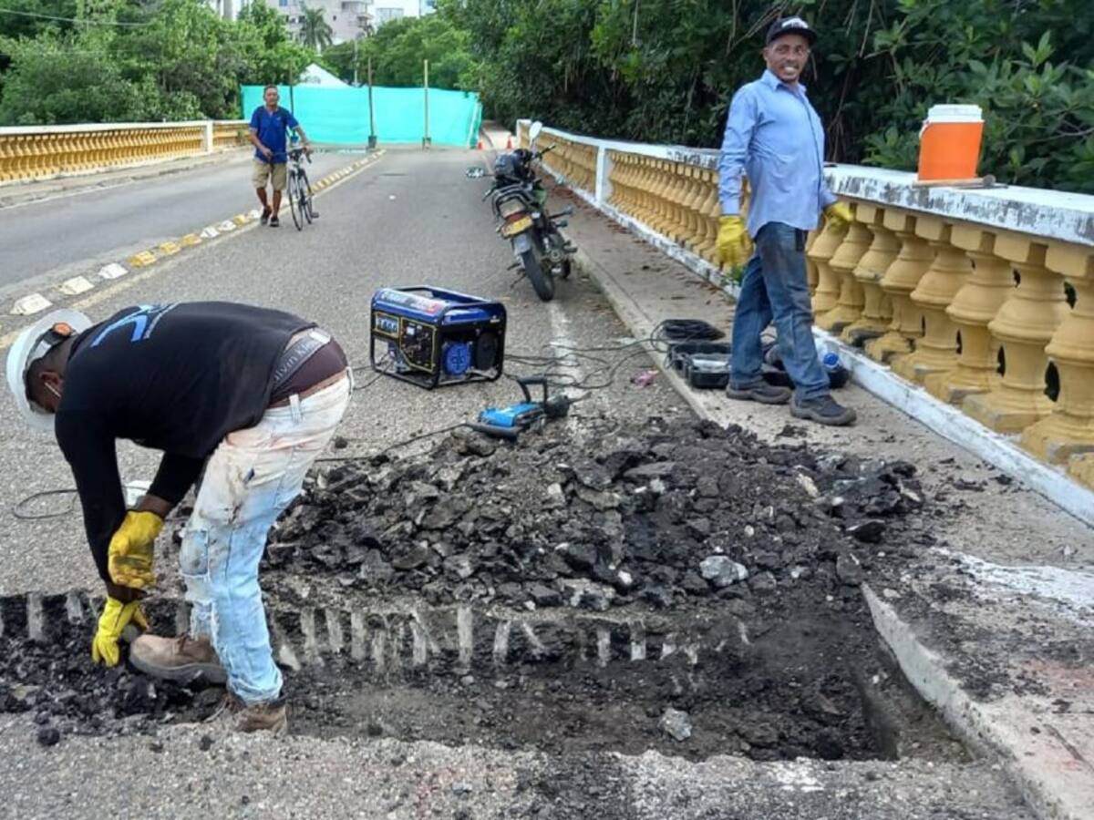 Iniciaron obras para instalar estructura provisional en puente Las Palmas
