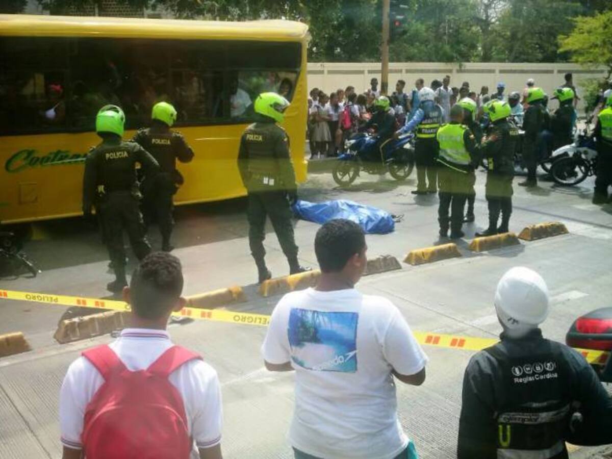 Imprudencia llevó a la muerte a motociclista en carril de Transcaribe