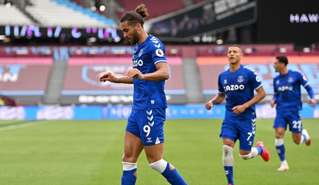 Dominc Calvert-Lewin, autor del gol que le dio el triunfo al Everton ante West Ham