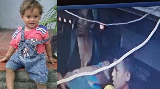 Sebastián Infante Rondón de 18 meses y mujer que se llevo al menor