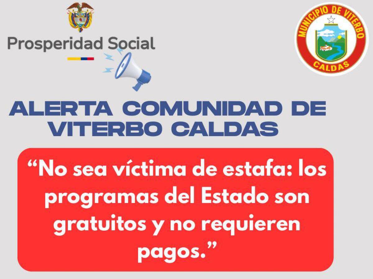 Autoridades en Viterbo advierten que delincuentes exigen dinero a nombre de la alcaldía y del DPS