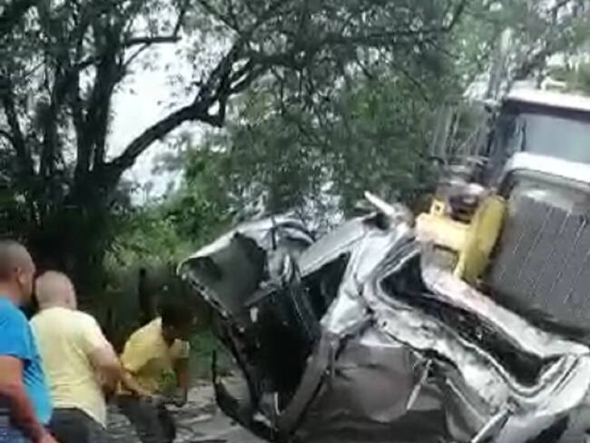 Accidente en vía Curumaní - San Roque