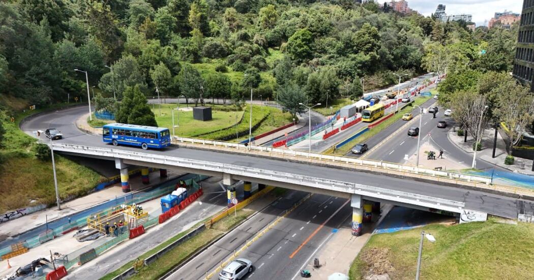 Cierre del Puente carrera 7 con calle 100. Foto Alcaldía Mayor de Bogotá.