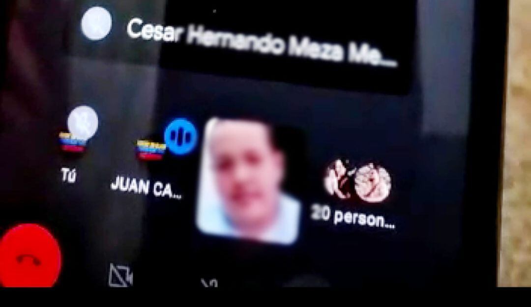 Clase virtual donde se presentó el altercado