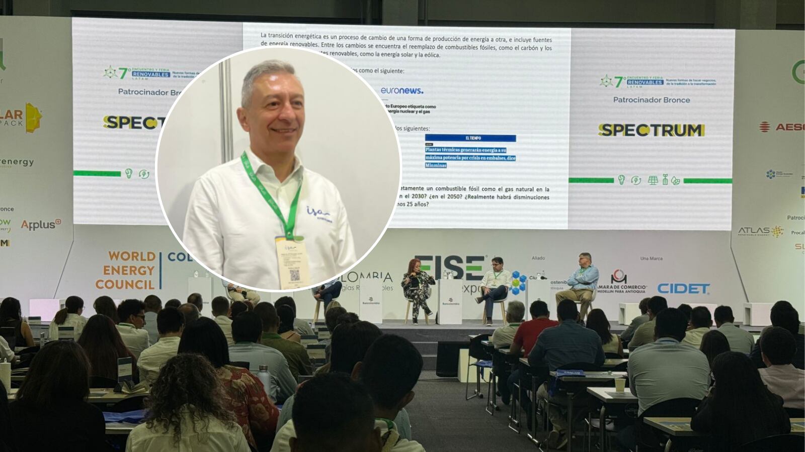 Encuentro y Feria Energías Renovables en Barranquilla y el gerente General de Isa Intercolombia, Carlos Caro./ Foto: Cortesía y Caracol Radio