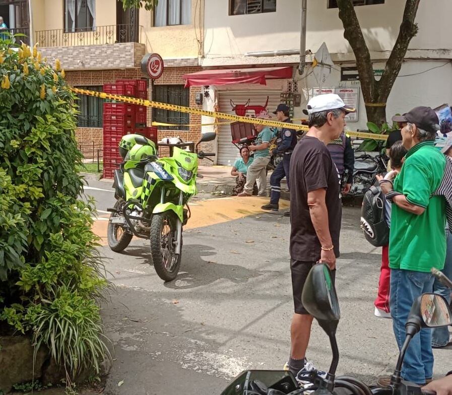 Carnicería donde asesnaron al trabajador de la carnicería en Caldas- foto cortesía