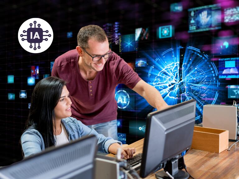 Cursos gratis en Bogotá sobre programación e inteligencia artificial. Fotos tomadas de Canva