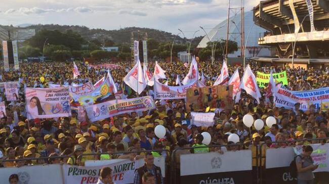 Cucuteños marcharon apoyando el "SI" en el plebiscito