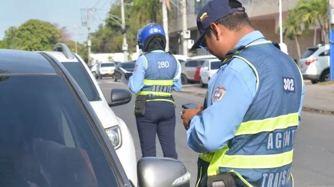 Agente de tránsito de Cartagena. // Alcaldía de Cartagena