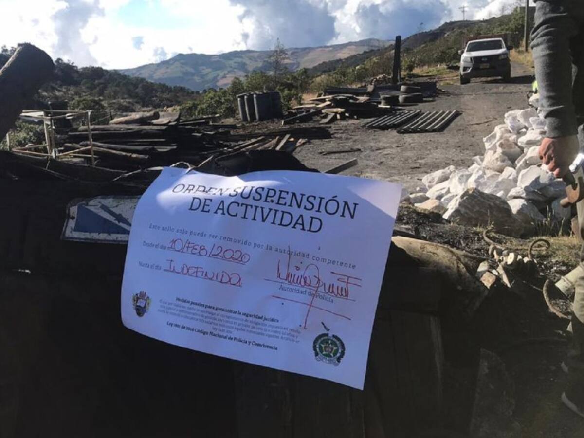 Mina donde están atrapados 4 mineros en Boyacá, tenía prohibido operar