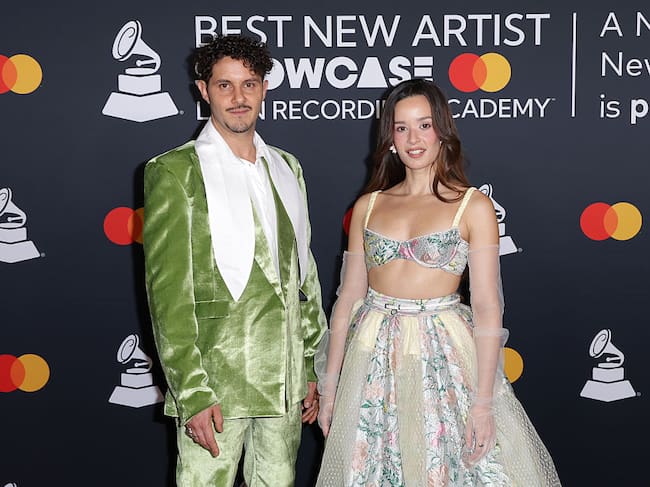 LAS VEGAS, NEVADA - NOVEMBER 11: (L-R) Santiago Periné and Catalina García of Monsieur Periné attend the Best New Artist Showcase during the 26th Annual Latin Grammy Awards on November 11, 2025 in Las Vegas, Nevada. (Photo by John Parra/Getty Images for The Latin Recording Academy)