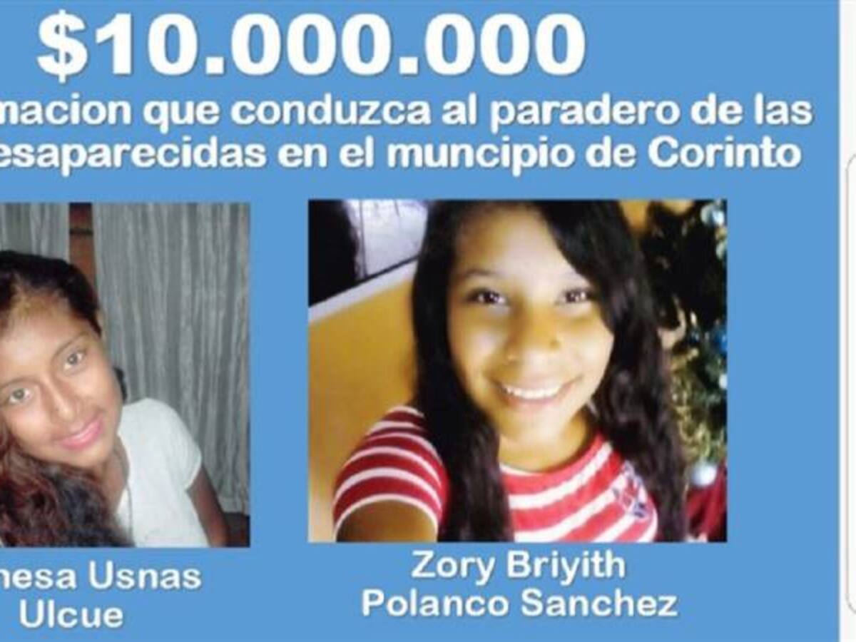 Marcha en Corinto, Cauca, por desaparición de dos niñas de 14 años