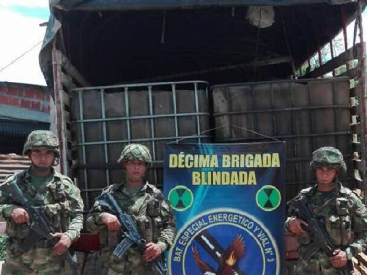 Ejército incauta más de 4.000 galones de combustible destilado de contrabando en el Cesar