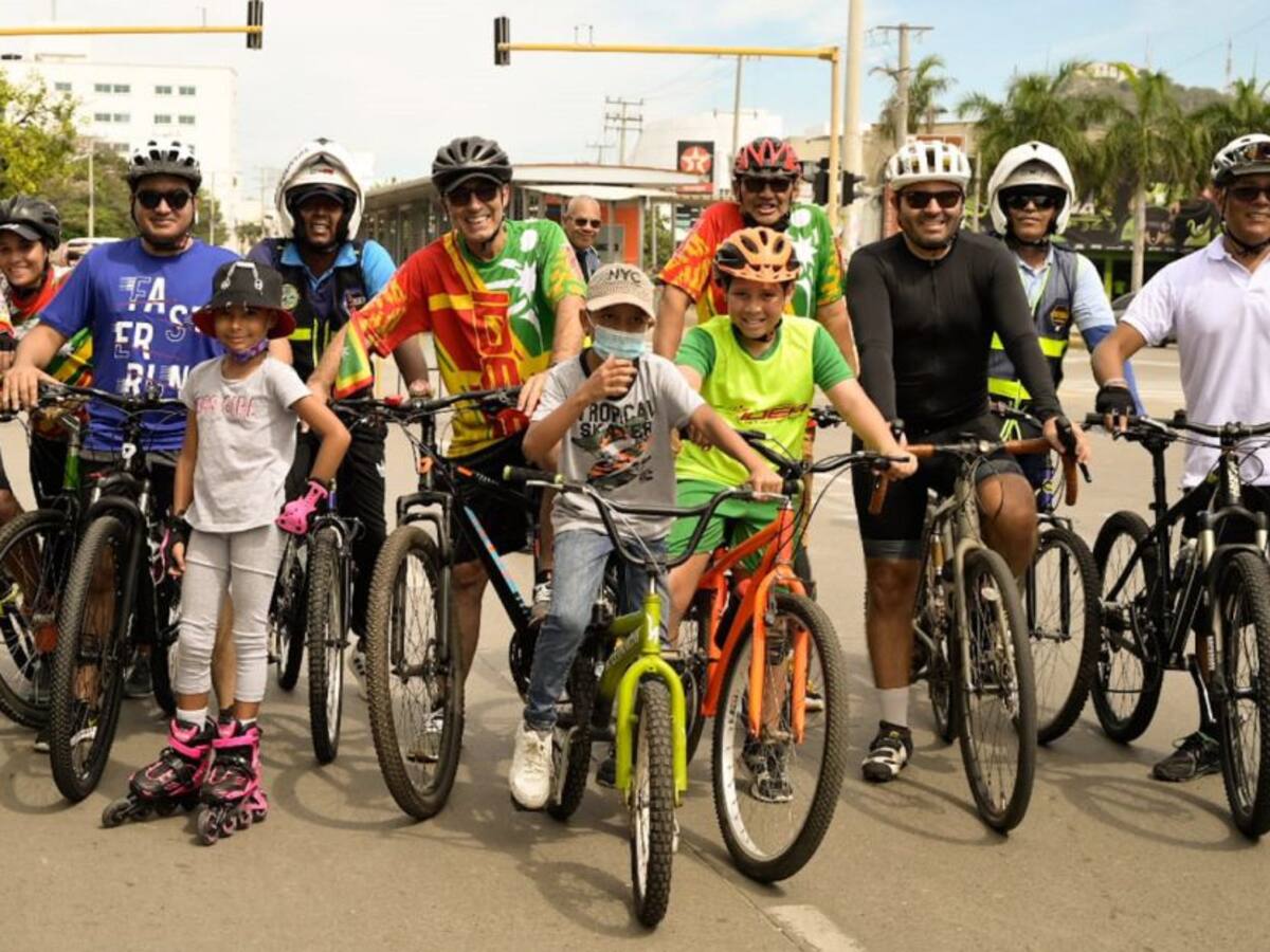 1.500 personas participaron en ciclovía dominical en Cartagena