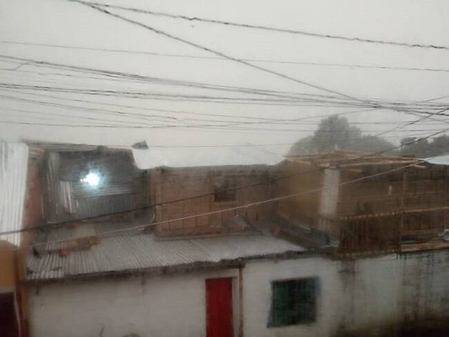 Lluvias con fuertes vientos y granizo en el municipio de Alcalá