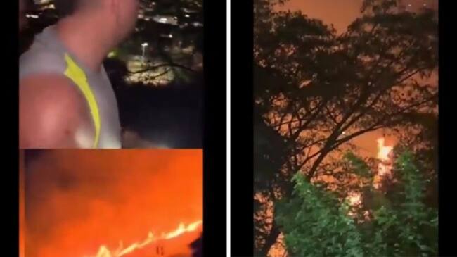 Ciudadanos y bomberos ayudaron a apagar incendio forestal de gran magnitud en Bucaramanga.