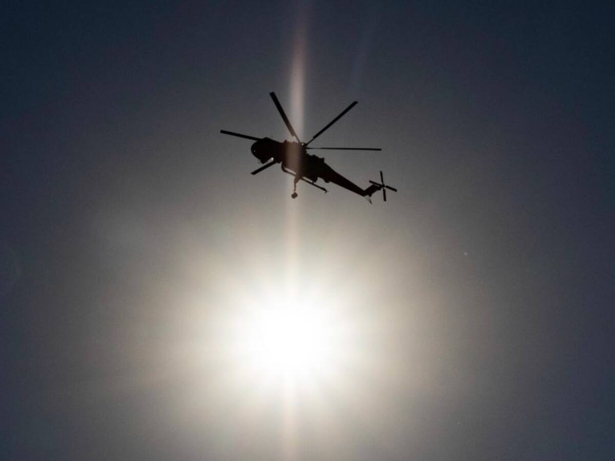 Helicóptero aterrizó de emergencia cerca a Chía tras falla mecánica