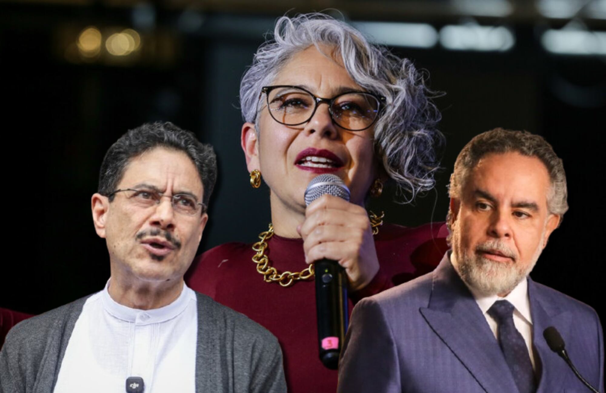 Iván Cepeda, María José Pizarro y Armando Benedetti. Fotos: (Colprensa - Catalina Olaya)
