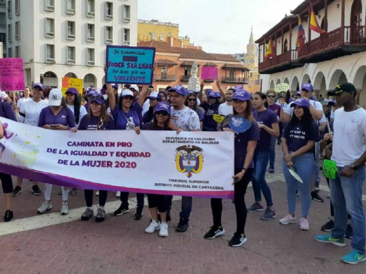 Magistradas caminaron por los derechos de las mujeres en Cartagena