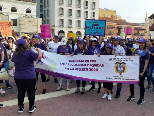 Magistradas caminaron por los derechos de las mujeres en Cartagena