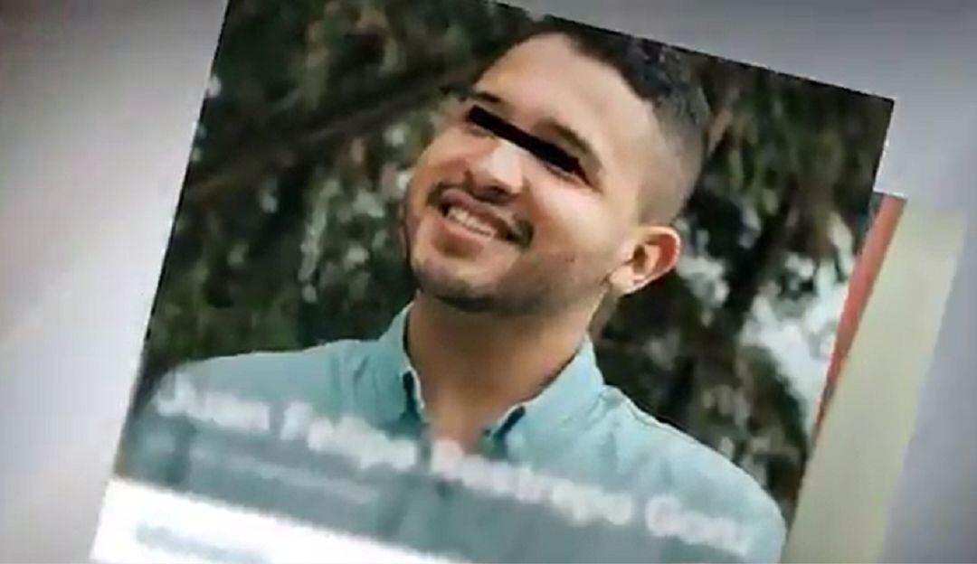 Imagen del líder estudiantil que aparece en el video señalado