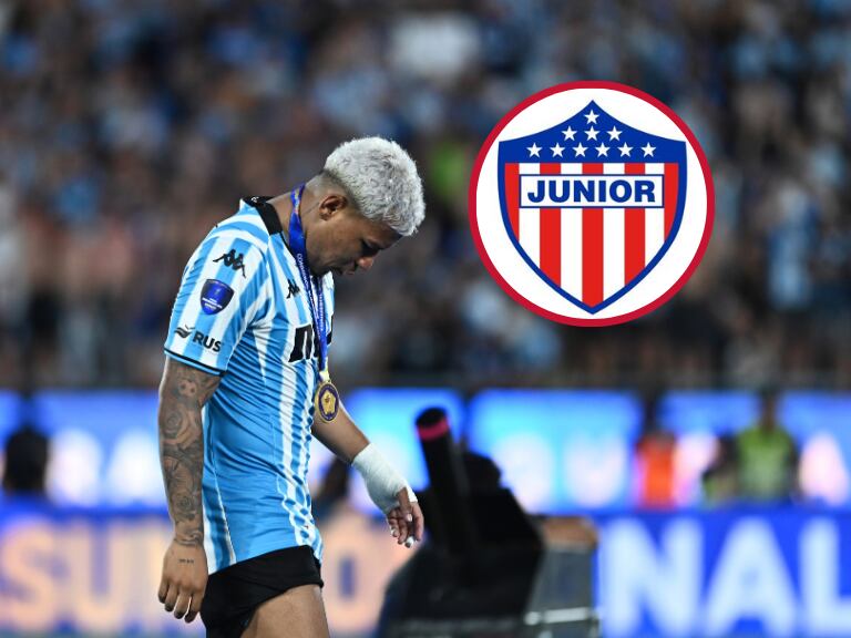 Roger Martinez con Racing - Getty Images y @JuniorClubSA