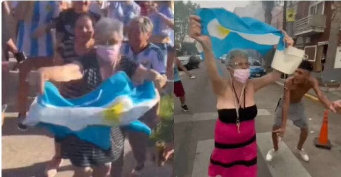 Abuela hincha de argentina. Foto: Captura de video TikTok vía @octaruggero