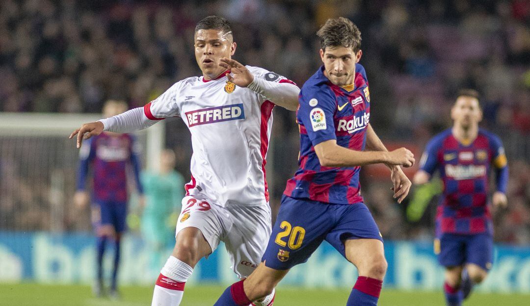 'Cucho' Hernández en el Mallorca-Barcelona de esta temporada.