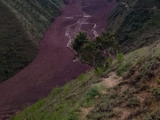 Deslizamiento en Villa Caro Norte de Santander. Foto Cortesía para Caracol Radio Cúcuta